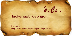 Heckenast Csongor névjegykártya