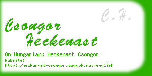 csongor heckenast business card